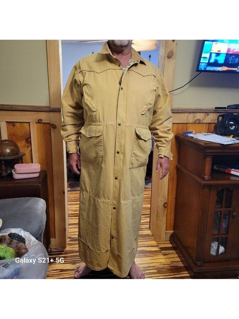 Vintage Schaefer XL Duster Coat Tan